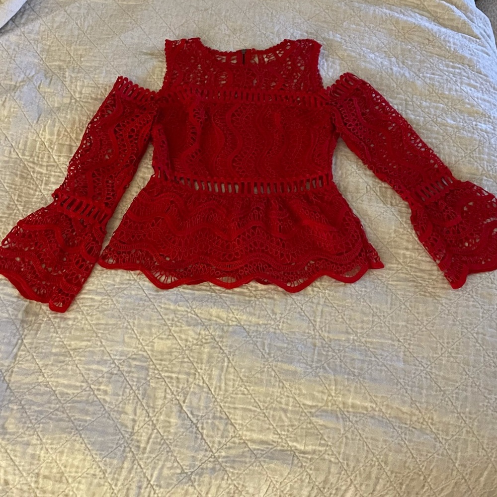 Cold Shoulder Lace Top